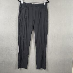 Paskho Pants Womens XL Black Ankle Elastic Waist Pockets Stretch Travel